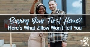 A young couple embraces with smiles showing as they hold up the keys to their first home